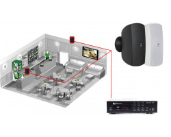 Акустическая система для ресторана, кафе 2 настенных колонки AUDAC ATEO4